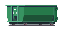 SCT Transport grøn container affald, transport, miljø